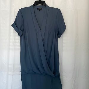 The Limited Faux Wrap Front Short Sleeve Top Medium